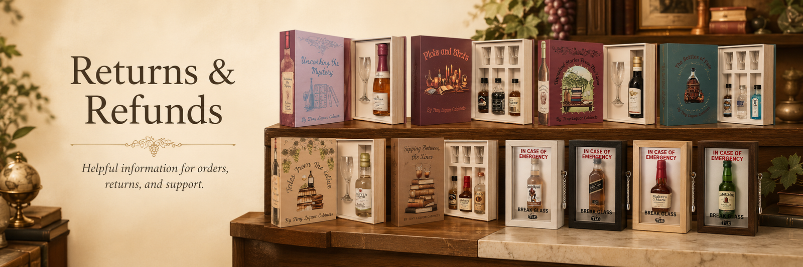 Tiny Liquor Cabinets - Returns and Refunds Tiny Liquor Cabinets - Returns and Refunds